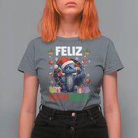 Funny Dragon Throwing Dart Christmas Gift T Shirt For Women Feliz Navidart - Wonder Print Shop
