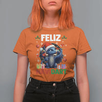 Funny Dragon Throwing Dart Christmas Gift T Shirt For Women Feliz Navidart - Wonder Print Shop
