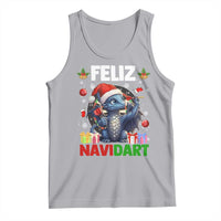 Funny Dragon Throwing Dart Christmas Gift Tank Top Feliz Navidart - Wonder Print Shop