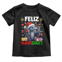 Funny Dragon Throwing Dart Christmas Gift Toddler T Shirt Feliz Navidart - Wonder Print Shop