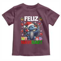 Funny Dragon Throwing Dart Christmas Gift Toddler T Shirt Feliz Navidart - Wonder Print Shop