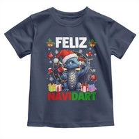 Funny Dragon Throwing Dart Christmas Gift Toddler T Shirt Feliz Navidart - Wonder Print Shop