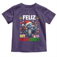 Funny Dragon Throwing Dart Christmas Gift Toddler T Shirt Feliz Navidart - Wonder Print Shop