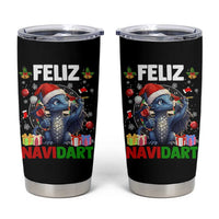Funny Dragon Throwing Dart Christmas Gift Tumbler Cup Feliz Navidart - Wonder Print Shop