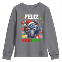 Funny Dragon Throwing Dart Christmas Gift Youth Sweatshirt Feliz Navidart - Wonder Print Shop