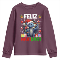 Funny Dragon Throwing Dart Christmas Gift Youth Sweatshirt Feliz Navidart - Wonder Print Shop