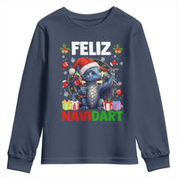 Funny Dragon Throwing Dart Christmas Gift Youth Sweatshirt Feliz Navidart - Wonder Print Shop