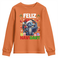 Funny Dragon Throwing Dart Christmas Gift Youth Sweatshirt Feliz Navidart - Wonder Print Shop