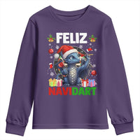 Funny Dragon Throwing Dart Christmas Gift Youth Sweatshirt Feliz Navidart - Wonder Print Shop