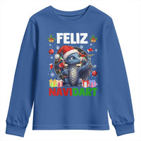 Funny Dragon Throwing Dart Christmas Gift Youth Sweatshirt Feliz Navidart - Wonder Print Shop