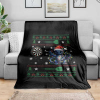 Funny Dragon Throwing Dart Throw Blanket Ugly Christmas Dart Player Gift - Wonder Print Shop