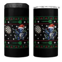 Funny Dragon Throwing Dart 4 in 1 Can Cooler Tumbler Ugly Christmas Dart Player Gift - Wonder Print Shop