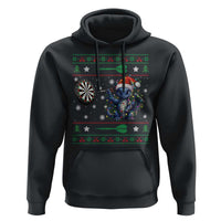 Funny Dragon Throwing Dart Hoodie Ugly Christmas Dart Player Gift - Wonder Print Shop