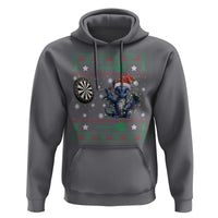 Funny Dragon Throwing Dart Hoodie Ugly Christmas Dart Player Gift - Wonder Print Shop