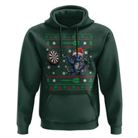 Funny Dragon Throwing Dart Hoodie Ugly Christmas Dart Player Gift - Wonder Print Shop