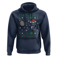 Funny Dragon Throwing Dart Hoodie Ugly Christmas Dart Player Gift - Wonder Print Shop