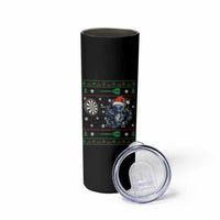 Funny Dragon Throwing Dart Skinny Tumbler Ugly Christmas Dart Player Gift - Wonder Print Shop