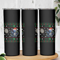 Funny Dragon Throwing Dart Skinny Tumbler Ugly Christmas Dart Player Gift - Wonder Print Shop
