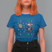 Funny Dragon Throwing Dart T Shirt For Women Ugly Christmas Dart Player Gift - Wonder Print Shop