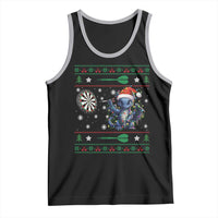 Funny Dragon Throwing Dart Tank Top Ugly Christmas Dart Player Gift - Wonder Print Shop