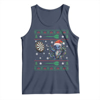 Funny Dragon Throwing Dart Tank Top Ugly Christmas Dart Player Gift - Wonder Print Shop