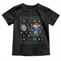 Funny Dragon Throwing Dart Toddler T Shirt Ugly Christmas Dart Player Gift - Wonder Print Shop