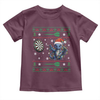 Funny Dragon Throwing Dart Toddler T Shirt Ugly Christmas Dart Player Gift - Wonder Print Shop