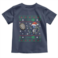 Funny Dragon Throwing Dart Toddler T Shirt Ugly Christmas Dart Player Gift - Wonder Print Shop