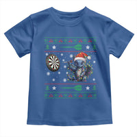 Funny Dragon Throwing Dart Toddler T Shirt Ugly Christmas Dart Player Gift - Wonder Print Shop