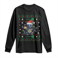 Ugly Christmas Dragon Dart Player Long Sleeve Shirt Gift For Dartist - Wonder Print Shop