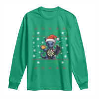 Ugly Christmas Dragon Dart Player Long Sleeve Shirt Gift For Dartist - Wonder Print Shop