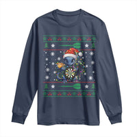 Ugly Christmas Dragon Dart Player Long Sleeve Shirt Gift For Dartist - Wonder Print Shop