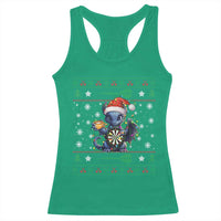 Ugly Christmas Dragon Dart Player Racerback Tank Top Gift For Dartist - Wonder Print Shop