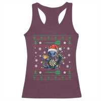Ugly Christmas Dragon Dart Player Racerback Tank Top Gift For Dartist - Wonder Print Shop
