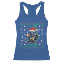 Ugly Christmas Dragon Dart Player Racerback Tank Top Gift For Dartist - Wonder Print Shop
