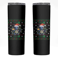 Ugly Christmas Dragon Dart Player Skinny Tumbler Gift For Dartist - Wonder Print Shop