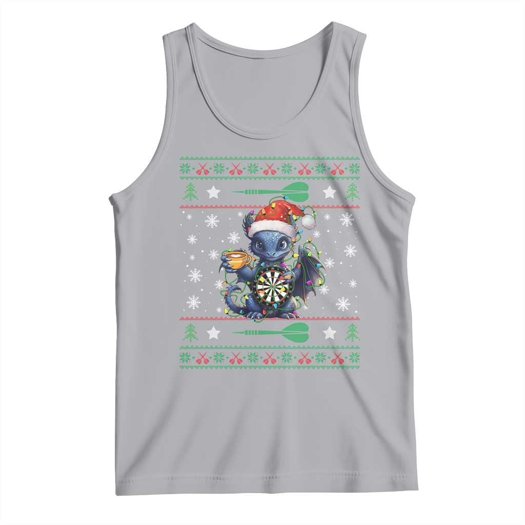 Ugly Christmas Dragon Dart Player Tank Top Gift For Dartist - Wonder Print Shop
