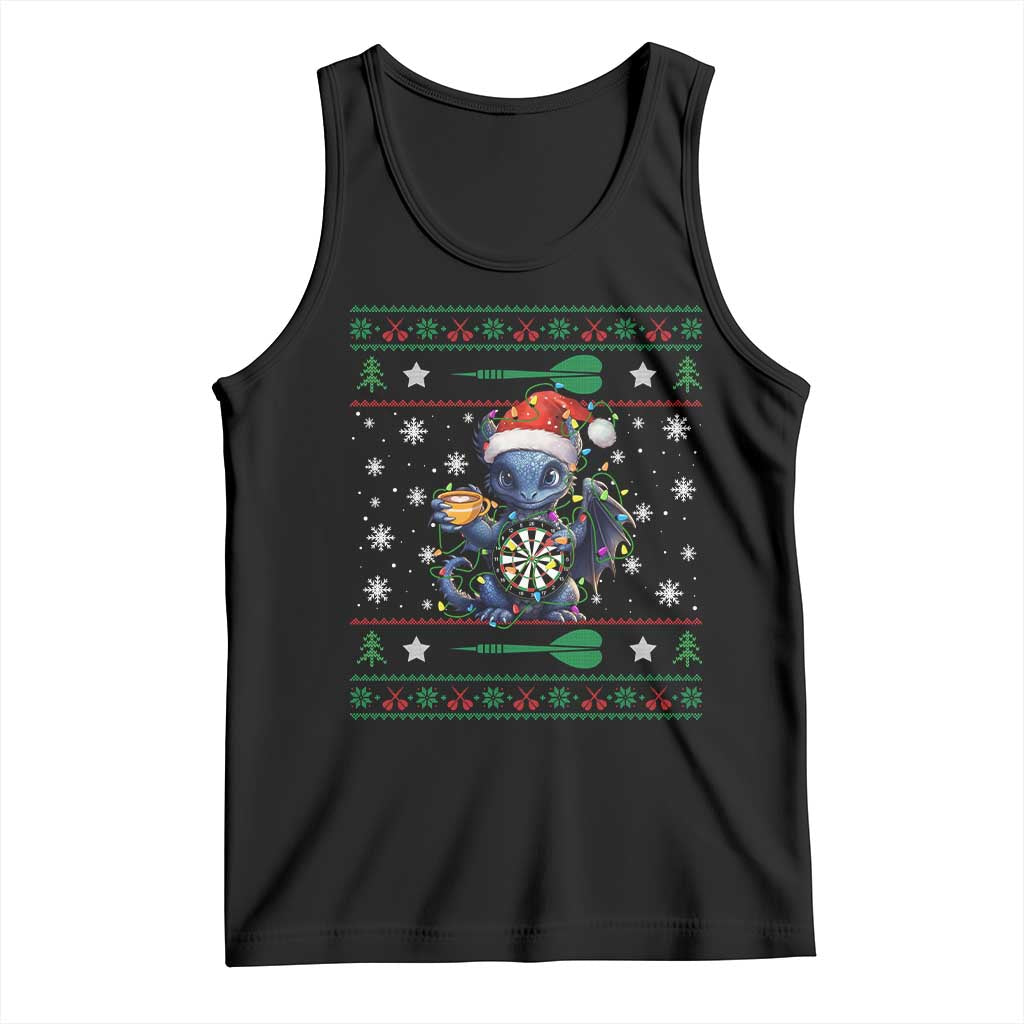 Ugly Christmas Dragon Dart Player Tank Top Gift For Dartist - Wonder Print Shop
