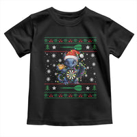 Ugly Christmas Dragon Dart Player Toddler T Shirt Gift For Dartist - Wonder Print Shop