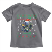 Ugly Christmas Dragon Dart Player Toddler T Shirt Gift For Dartist - Wonder Print Shop