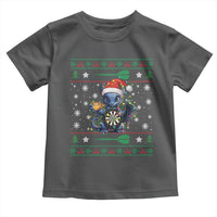 Ugly Christmas Dragon Dart Player Toddler T Shirt Gift For Dartist - Wonder Print Shop