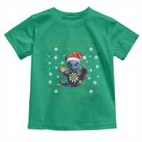 Ugly Christmas Dragon Dart Player Toddler T Shirt Gift For Dartist - Wonder Print Shop