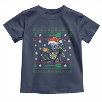 Ugly Christmas Dragon Dart Player Toddler T Shirt Gift For Dartist - Wonder Print Shop