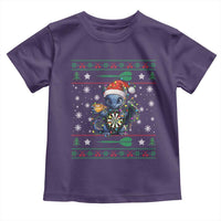 Ugly Christmas Dragon Dart Player Toddler T Shirt Gift For Dartist - Wonder Print Shop