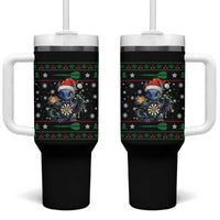 Ugly Christmas Dragon Dart Player Tumbler With Handle Gift For Dartist - Wonder Print Shop