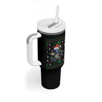 Ugly Christmas Dragon Dart Player Tumbler With Handle Gift For Dartist - Wonder Print Shop