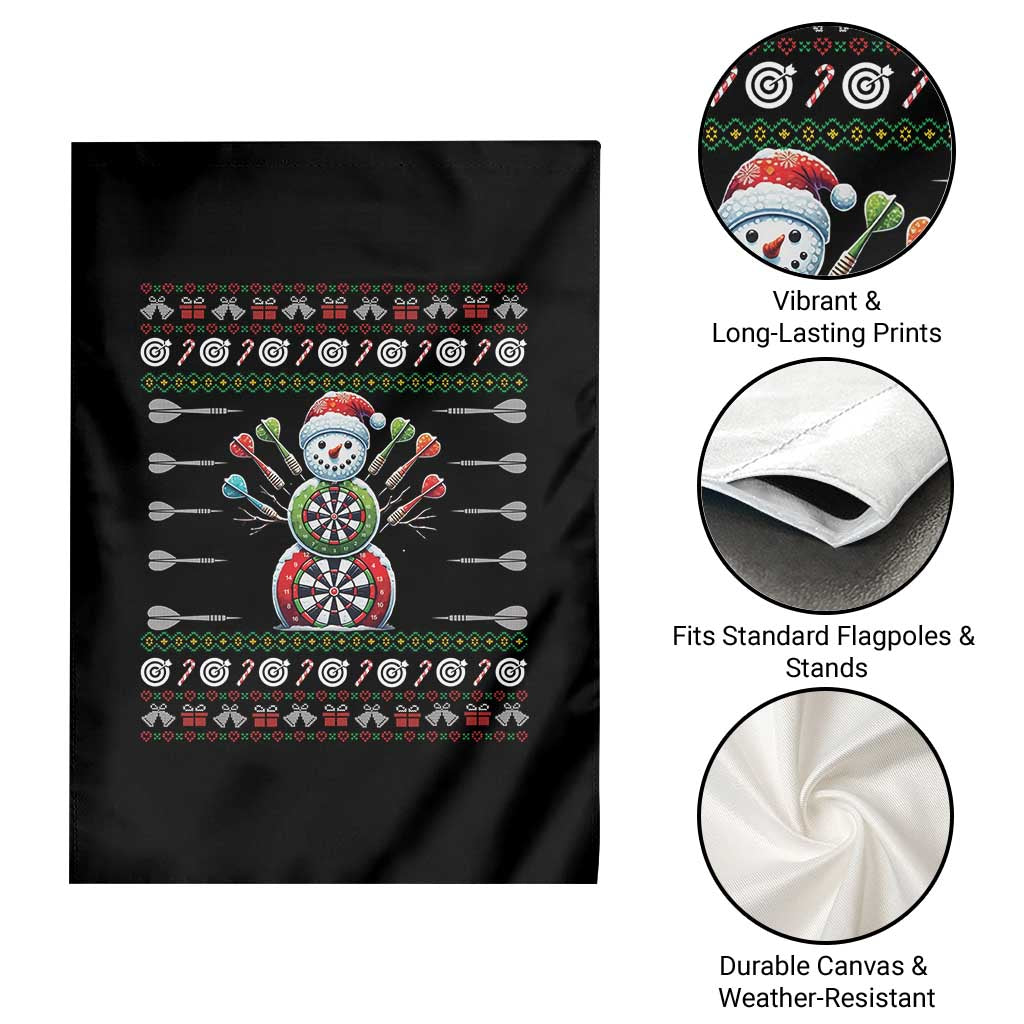 Funny Snowman Dartboard Garden Flag Dartist Ugly Christmas Gift - Wonder Print Shop