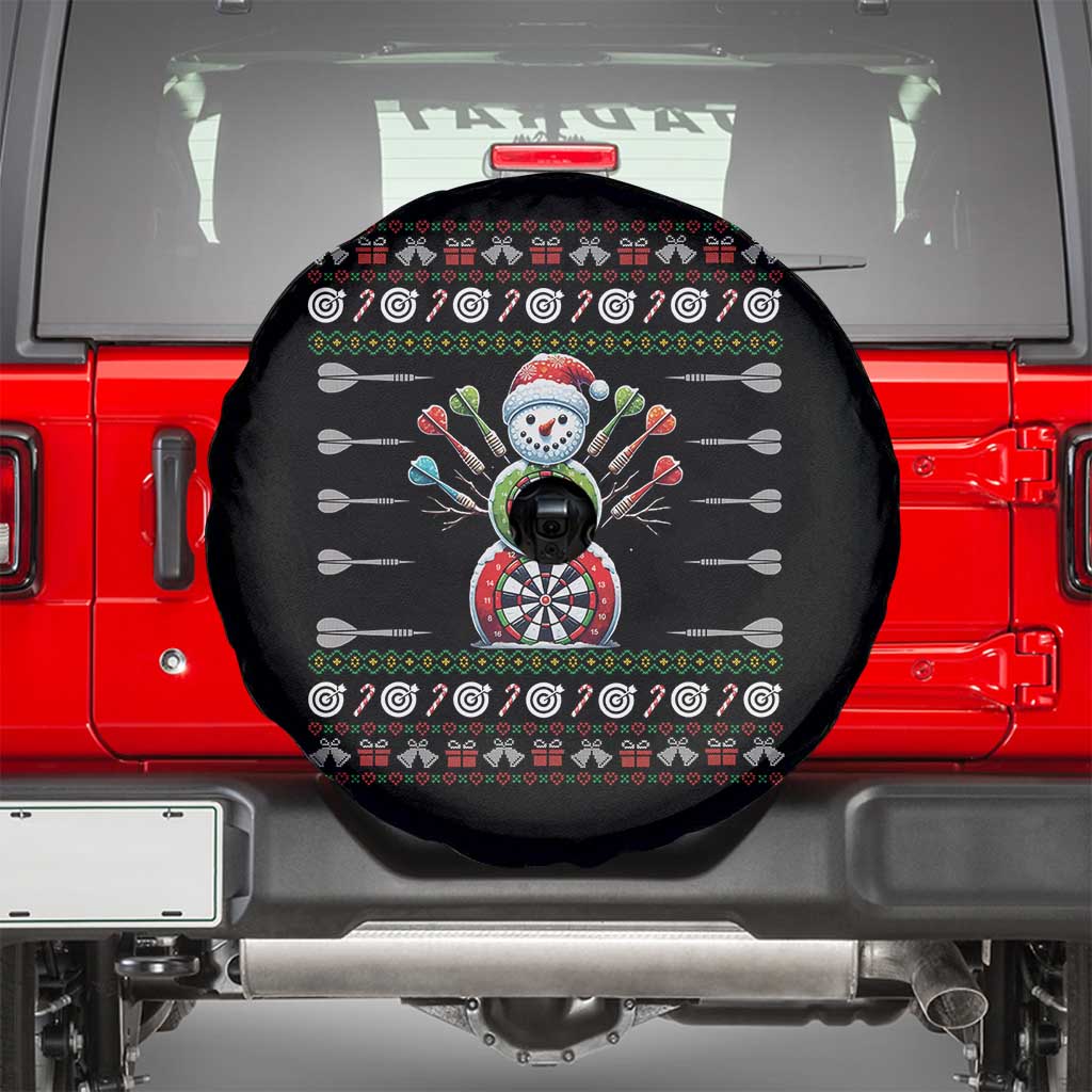 Funny Snowman Dartboard Spare Tire Cover Dartist Ugly Christmas Gift - Wonder Print Shop