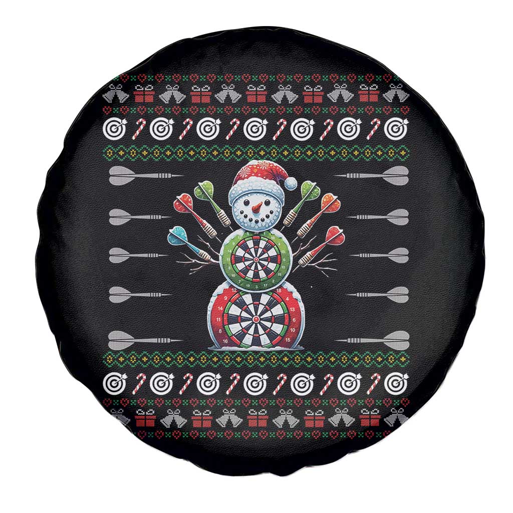 Funny Snowman Dartboard Spare Tire Cover Dartist Ugly Christmas Gift - Wonder Print Shop