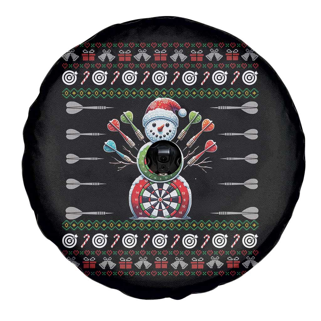 Funny Snowman Dartboard Spare Tire Cover Dartist Ugly Christmas Gift - Wonder Print Shop
